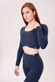 BACKLESS PADDED LONG-SLEEVE Ženska majica